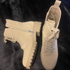 Tan Steve Madden Suede Combat boots